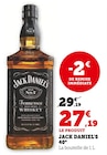 Jack Daniel's 40° en promo chez Super U Auxerre à 27,19 €