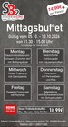 REWE Erkrath - Mittagsbuffet Angebot im Prospekt Mittagsbuffet bei REWE im Erkrath Prospekt für 10,99 €