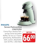 Senseo Padmaschine CSA210/80 Angebote von Philips bei EDEKA Bensheim für 66,00 €