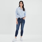 Jean stretch slim 7/8 ème denim brut femme à La Halle dans Saint-Julien-en-Quint