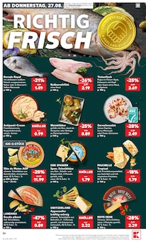 Tintenfisch Angebot im Kaufland Prospekt, gültig von 24.08.2026 bis 26.08.2026 Tintenfisch Angebot im aktuellen Kaufland Prospekt auf Seite 37