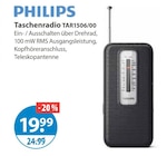 Taschenradio TAR1506/00 von Philips im aktuellen V-Markt Prospekt für 19,99 €
