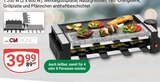 Wendegussplatte, Naturgrillstein, T&G - Dreingelenk, Grillplatte und Pfännchen antihaftbeschichtet Angebote von Clatronic bei GLOBUS Zwickau für 39,99 €