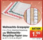 Weihnachts-Graspapier Angebote bei Zimmermann Rüsselsheim für 1,99 €