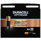 Lot de 10 piles Duracell Optimum AA/LR6 - DURACELL en promo chez Carrefour Market Saint-Nazaire à 9,94 €