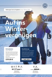 Aktueller Volkswagen Werkstatt & Auto Prospekt in Lauterach und Umgebung, "Auf ins Wintervergnügen" mit 1 Seite, 01.01.2025 - 28.02.2025