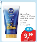 Schutz & Pflege Invisible Finish LSF50+ von Nivea Sun für 9,99 € bei budni im Angebot Schutz & Pflege Invisible Finish LSF50+ von Nivea Sun im aktuellen budni Prospekt