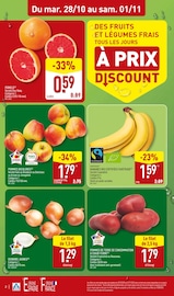 Promos Banane dans le catalogue "NOS NOUVEAUTÉS JUSQU’À -22% DE RÉDUCTION" de Aldi à la page 2 Promos Banane dans le catalogue "NOS NOUVEAUTÉS JUSQU’À -22% DE RÉDUCTION" de Aldi à la page 2