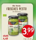 Frisches Pesto von Bio Verde im aktuellen Erdkorn Biomarkt Prospekt