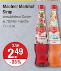 Fruchtiger Himbeer Sirup von Mautner Markhof im aktuellen V-Markt Prospekt für 2,49 €