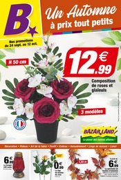 Catalogue Bazar & Déstockage Bazarland en cours à Chatte et alentours, "Un Automne à prix tout petits", 12 pages, 24/09/2025 - 12/10/2025