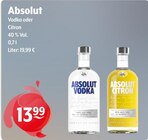 Vodka im Angebot bei Getränke Hoffmann in Buxtehude Vodka Angebote von Absolut bei Getränke Hoffmann Buxtehude für 13,99 €