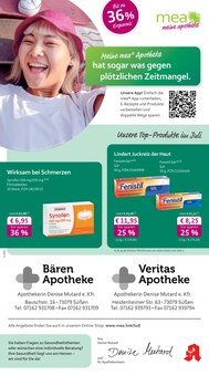 Aktueller mea - meine apotheke Prospekt für Süßen und Ungebung, Seiten zum blättern mea - meine apotheke Prospekt Unsere Juli-Angebote mit Seiten in Süßen und Umgebung