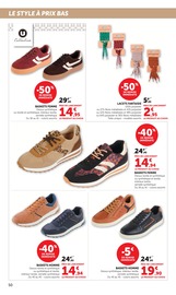 Promos Chaussures Homme dans le catalogue "LES 20 JOURS PLUS" de Hyper U Chaussures Homme en promo dans le catalogue Hyper U à la page 50