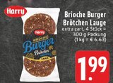EDEKA - Brioche Burger Brötchen Lauge Angebot im Prospekt Brioche Burger Brötchen Lauge bei EDEKA im Prospekt "" für 1,99 €