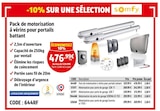 Pack de motorisation à vérins pour portails battant - SOMFY en promo chez Screwfix Dunkerque à 476,99 €