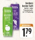 Apfel- oder Traubensaft von beckers bester im aktuellen E center Prospekt