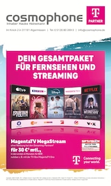 Fernseher im cosmophone Prospekt in Hildesheim Aktueller cosmophone Prospekt mit Fernseher, "DEIN GESAMTPAKET FÜR FERNSEHEN UND STREAMING", Seite 1