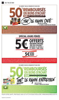 Prospectus Intermarché de la semaine "50% REMBOURSÉS EN BONS D'ACHAT SUR TOUT LE RAYON CAFÉ" avec 2 pages, valide du 07/05/2024 au 20/05/2024 pour Le Portel et alentours