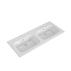 Plan double vasque(s) intégrée(s) Eleven céramique l.121 x P.51.5, SANIJURA - SANIJURA dans le catalogue LEROY MERLIN