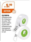 Etikettenrolle weiss endlos Angebote von OLYMPIA bei Müller Rottenburg für 5,99 €