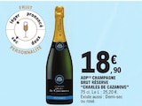AOP Champagne Brut Réserve - CHARLES DE CAZANOVE - E.Leclerc à Saint-Denis AOP Champagne Brut Réserve - CHARLES DE CAZANOVE en promo chez E.Leclerc Saint-Denis à 18,90 €
