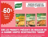 Promo -60% sur le 2e produit acheté іur les produits présents en magasin de la gamme soupes déshydratées Knorr à  dans le catalogue E.Leclerc à Ehnwihr