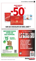 Prix et réduction Lindt dans le prospectus Intermarché Super en cours Offre Lindt dans le catalogue Intermarché Super du moment à la page 3