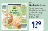 Bio-Landbrötchen Weizen im ALDI SÜD Prospekt Bio-Landbrötchen Weizen von Bio im aktuellen ALDI SÜD Prospekt für 1,29 €
