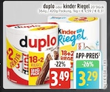 duplo oder kinder Riegel bei E center im Grafing Prospekt für 3,29 €