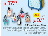 Kofferanhänger Tiere für 0,79 € bei ROLLER im Angebot Kofferanhänger Tiere im aktuellen ROLLER Prospekt