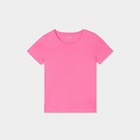 T-shirt manches courtes en coton rose fushia fille - La Halle T-shirt manches courtes en coton rose fushia fille à 2,99 € dans le catalogue La Halle