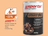 Protein Shake 90 von Sports Factory für 6,49 € bei Müller im Angebot Protein Shake 90 von Sports Factory im aktuellen Müller Prospekt