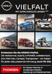 Auto Thomsen Prospekt für Alveslohe: NISSAN VIELFALT, 9 Seiten, 01.02.2024 - 31.03.2024