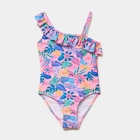 Promo Maillot de bain une pièce asymétrique rose fluo fille à 15,99 € dans le catalogue La Halle à Brives-Charensac