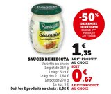 Sauces Béarnaise - Benedicta en promo à 0,67 € chez Hyper U Sauces Béarnaise - Benedicta dans le catalogue Hyper U