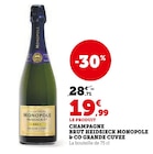 Champagne brut Grande Cuvee - Heidsieck Monopole & Co en promo chez U Express Cholet à 19,99 €