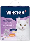 Katze Ultra Klumpstreu mit Babypuder-Duft oder Hund Feine Häppchen in Sauce Angebote von Winston bei Rossmann Rheda-Wiedenbrück für 3,29 €