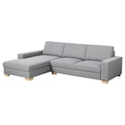 3er-Sofa mit Récamiere links/Lejde grau/schwarz mit Récamiere links/Lejde grau/schwarz Angebote von SÖRVALLEN bei IKEA Duisburg für 1.299,00 €