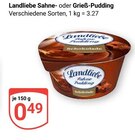 Sahne-Pudding im Angebot bei GLOBUS in Hoyerswerda Sahne-Pudding Angebote von Landliebe bei GLOBUS Hoyerswerda für 0,49 €