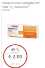 Paracetamol-ratiopharm bei LINDA im Prospekt "" für 2,00 €