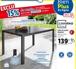 Table de jardin Houston - LIVARNO en promo chez Lidl Bergerac à 139,00 €
