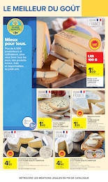 Prix et réduction Bleu D'auvergne dans le prospectus Carrefour en cours Offre Bleu D'auvergne dans le catalogue Carrefour du moment à la page 10