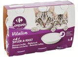 Boisson lactée pour chat adultes et juniors Vitalive - Carrefour Companino en promo chez Supermarchés Match Boisson lactée pour chat adultes et juniors Vitalive - Carrefour Companino dans le catalogue Supermarchés Match
