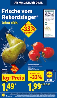 Lidl Prospekt der Woche "LIDL LOHNT SICH" Seite 2, 24.11.2025 bis 29.11.2025 für Berlin Aktueller Lidl Prospekt "LIDL LOHNT SICH" Seite 2 von 30 Seiten für Berlin