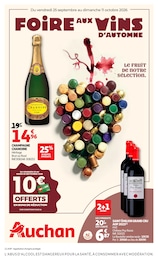 Prospectus Auchan Hypermarché : «FOIRE AUX VINS D'AUTOMNE» avec 72 pages, 25/09/2026 - 11/10/2026 Catalogue Auchan Hypermarché en cours à Beaufort et aux alentours : «FOIRE AUX VINS D'AUTOMNE» avec 72 pages, valable du 25/09/2026 au 11/10/2026