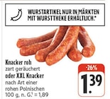 Knacker roh von  im aktuellen EDEKA Prospekt für 1,39 €