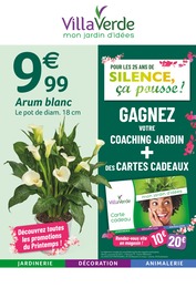 Catalogue VillaVerde avec 20 pages de promos Prospectus VillaVerde, "POUR LES 25 ANS DE SILENCE, ça pousse !", pages, 15/03/2023 - 26/03/2023