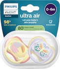 Schnuller ultra air Silikon, gelb/lila, 0-6 Monate von PHILIPS AVENT im aktuellen dm-drogerie markt Prospekt