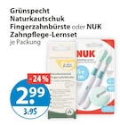 Naturkautschuk Fingerzahnbürste von Grünspecht im aktuellen V-Markt Prospekt für 2,99 €